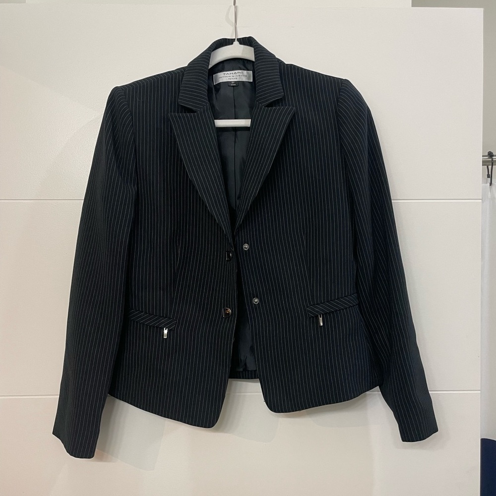Striped Black Blazer